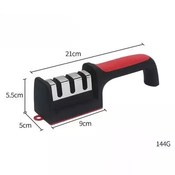 Точилка для кухонных бытовых ножей, Многофункциональная трехступенчатая точилка, Точилка для ножей, Ручной гаджет, Точилка для кухонных ножей из вольфрамовой стали