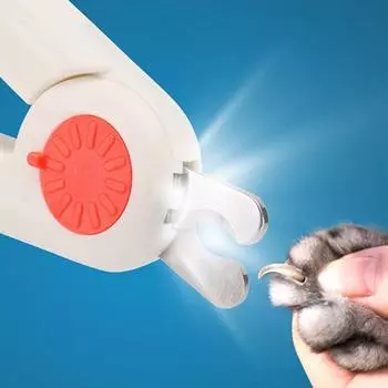 Точилка для маникюра со светодиодной подсветкой для кошек и собак с защитой от крови (3 батарейки LR44, емкость аккумулятора 480 мАч), синяя зелёный