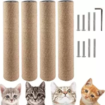 Точилка для ногтей, товары для животных, серия Cat Exciting Pole, сменный столб, сменный пеньковый столб (30см4 шт, М8) жёлтый