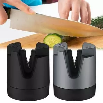 Точилка для ножей 15/20 градусов Профессиональная роликовая точилка для ножей Легкая заточка ножей Кухонный инструмент для домашнего ресторана серый