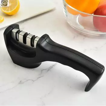 Точилка для ножей 3-х ступенчатая кухонная точилка для ножей Инструмент для заточки кухонных ножей и гаджетов для кухни Аксессуары для поваров Инструмент