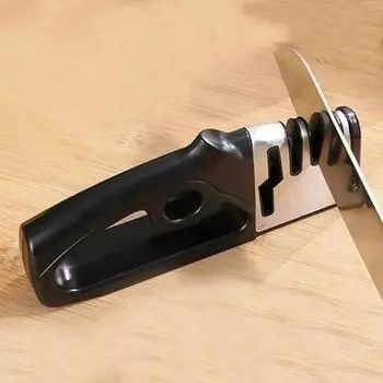 Точилка для ножей 4-в-1 с алмазным покрытием и тонкими стержнями, а также система заточки ножниц с лезвиями из нержавеющей стали 21X4X9.5cm