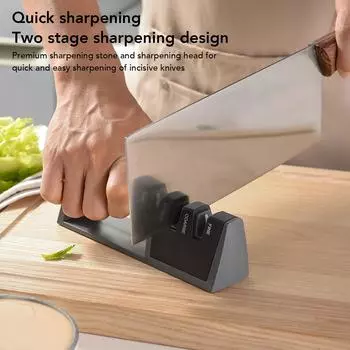 Точилка для ножей Многоцелевая 2-ступенчатая быстро безопасная ручная точилка для ножей для домашней кухни