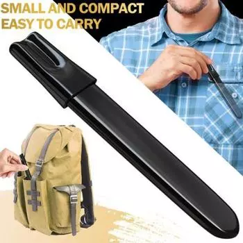 Точилка для ножей Портативная сверхмощная вольфрамовая стальная противоскользящая ручка Защитный чехол Карманный размер Открытый инструмент для заточки ножниц Садоводство