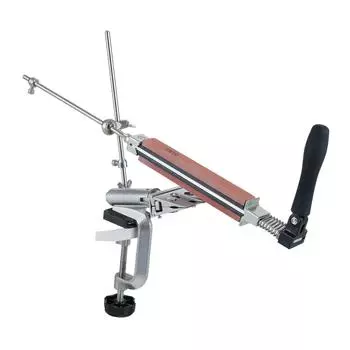 Точилка для ножей с 6 точильными камнями, угол поворота 360 градусов, регулируемый дизайн, нож из нержавеющей стали серебряный