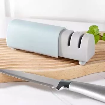 Точилка для ножей, точилка для фруктов, двухступенчатая безопасная для пальцев заточка кухонного ножа бежевый