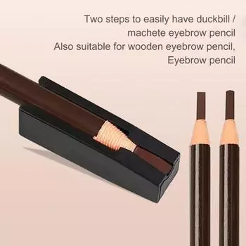 Точилка для ручек для бровей, косметический аксессуар широкого применения, полированная точилка для карандашей для бровей Duck Bill для начинающих 5 чёрный
