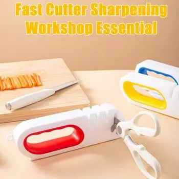 Точилка для стальных лезвий Профессиональная быстрая заточка с противоскользящим дизайном V-образной формы жёлтый