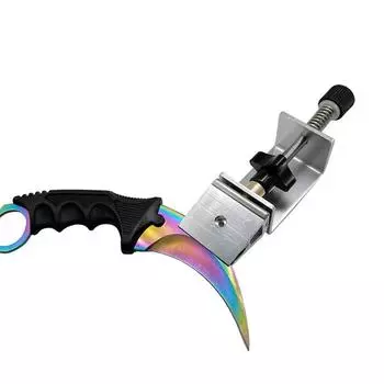 Точилка с фиксированным углом кромки, DIY лезвие ножа, металлическая точилка с откидным зажимом на 360 градусов и вращающимся зажимом для дома, кухни, детали точилки Edge Pro, профессиональные детали серебряный