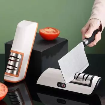 Точилка, удобный перезаряжаемый электронный резак для заточки инструментов, дома, кухни, ресторана чёрный