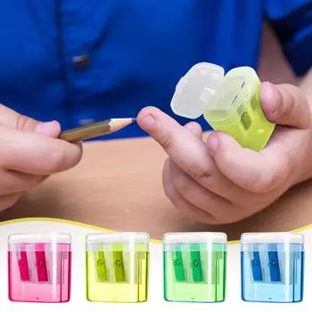 Точилки для карандашей, ручная точилка для карандашей с крышкой, ручная точилка для цветных карандашей, переносная точилка для карандашей для детей One Size синий