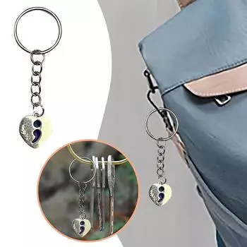 Точка с запятой брелок для ключей, предупреждающий самоубийства, осведомленность, вдохновляющий подарок для женщин и мужчин One Size