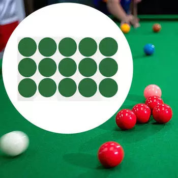 Точки для ремонта бильярдного сукна, аксессуары для бильярдных столов, маркерные наклейки для практики Black 35mm 15 Pieces