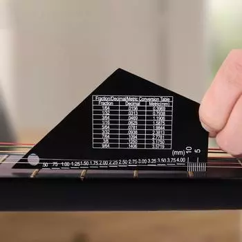 Точная гравировка гитарной струны, линейка высоты, ладовый рокер, выравнивание, руководство по электрогитаре серебряный