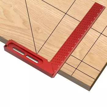 Точная разметочная линейка Т-образная, алюминиевая, для деревообработки, разметочный шаблон, линейка для разметки перечеркнутых отверстий, измерительные инструменты