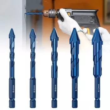 Точное сверление Эксцентриковое сверло Открывалка для отверстий Сверло для плитки Треугольное сверло для плитки Набор стеклянных сверл 10mm