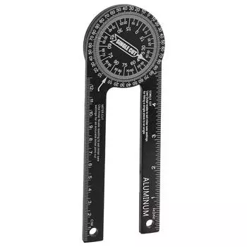 Точный 7-дюймовый профессиональный угловой видоискатель, торцовочная пила, транспортир, лазерная гравировка шкал, угловой измеритель для деревообработки чёрный
