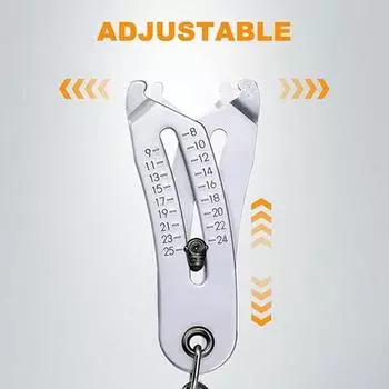 Точный брелок для проверки размера резьбы Портативный штангенциркуль Метрический/Имперский размер резьбы шестигранной гайки Ручные измерительные инструменты