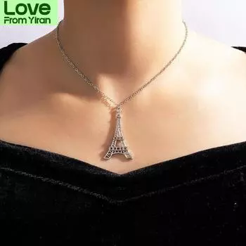 Tocona Vintage Silver Color Tower Подвеска Ожерелье Для Женщин Подвески Сплав Металла Регулируемые Ювелирные Изделия Аксессуары Воротник 17904