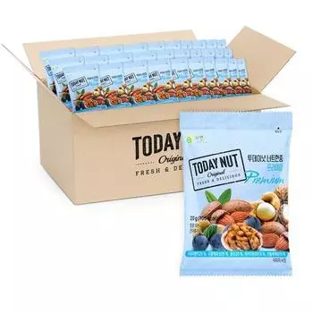 Today Nuts Nut Handful Premium, 20 г, 100 шт., корейские орехи