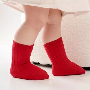 Toddler Baby Girls Knit Warm Socks Casual Cute Cotton Socks Children Thickened Warm Socks Breathable Party Wedding Pography 1-2 Years