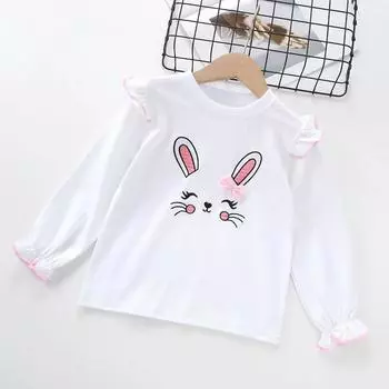 Toddler Girl Boy Sweatshirts Crewneck Long Sleeve Pullover Cotton Graphic Top Sweater Shirts 100 белый