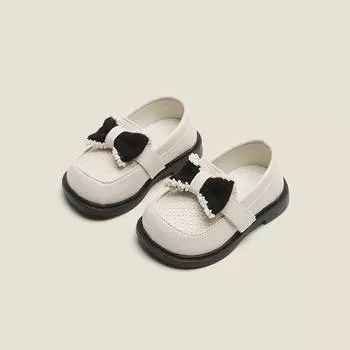 Toddler Toddler Shoes Baby Girl Princess Shoes One-year-old Baby Breathable Single Shoes Spring and Autumn Soft Soled Small Leather Shoes for Girls 15 чёрный