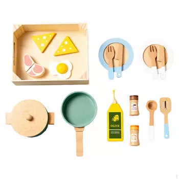 Toddlers Pretend Cooking Toys Play Kitchen Toys, Role Pan Playset for