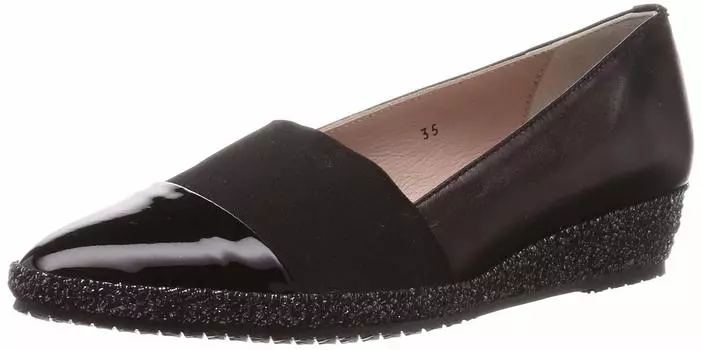 Toe Cap Stretch Wedge Shoes cm [Corso Romanove] Slip-on Women s BL/C 24.5