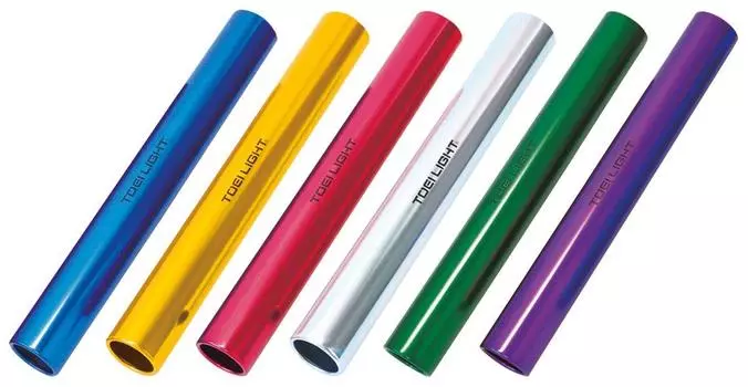 TOEI LIGHT Алюминиевый набор эстафетных палочек 6 G1207 6 цветов 1 комплект Поставляется с нейлоновым чехлом для хранения Диаметр 39 мм x Длина 30 см (Вымешанный) ок.