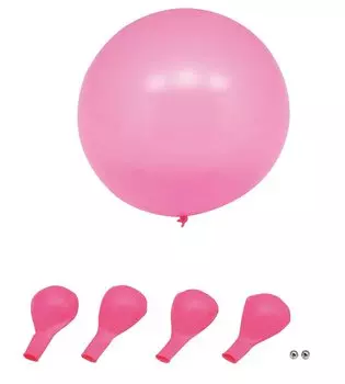 Toei Light Recreation Balloon Valley 40 U7043 Максимальный диаметр приблизительно 40 см 1 набор из 5 шаров, 2 колокольчика включены (с колокольчиком) розовый