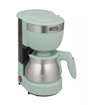 [Toffy] 5 Cup Aroma Coffee Maker K-CM8 (Pale Aqua) Drip Type Steaming Function Automatic Warming Function Stainless Steel Server Ice Drip Prevention