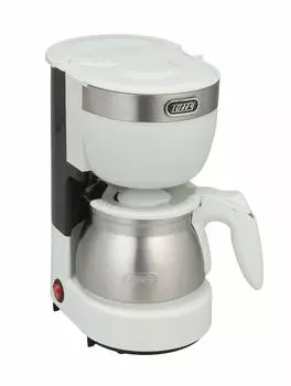 [Toffy] 5 Cup Aroma Coffee Maker K-CM8 (Ash White) Drip Type Steaming Function Automatic Warming Function Stainless Steel Server Ice Drip Prevention