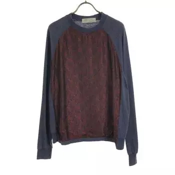 TOGA ARCHIVES made in Japan Paisley Pattern Long sleeve switching Cut 48 Men s Used