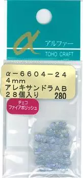 TOHO Czech Fire Polish 4 мм Александрит AB 28 шт -6604-24