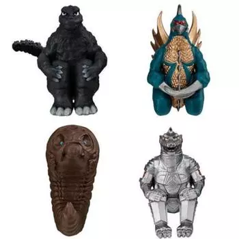 Toho Kaiju Godzilla Machiboke x All 4 Types Set Full Comp Gacha Gacha Capsule Toy