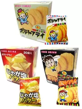 Toho Seika Potato 3 60 candy potato commercial use boxes of fried 1 box of potato salt fries, types, bags, assortment, snack, chips, (2 chicken,