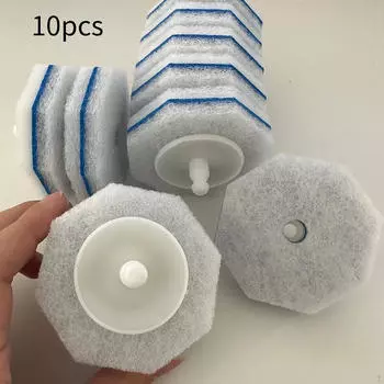 Toilet Brush Heads Easy to Replace Cleaner Refill Pads for Bathroom 10 pieces