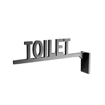 Toilet Door Plate Sign TOILET Room Plate Matte Black Office Sign Office Plate Room Sign Office Room Sign Guide Display Marking Sign DIY Door Stylish