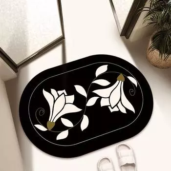 Toilet non-slip foot mats Bathroom diatom mud absorbent floor mats Quick drying mats Entrance bathroom toilet mats 40X60cm 15.7X23.6in