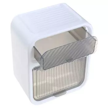 Toilet Paper Dispenser Toilet Paper Holder Stand Bathroom Storage Box Organizer with Drawer for Sanitary Pad Paper белый