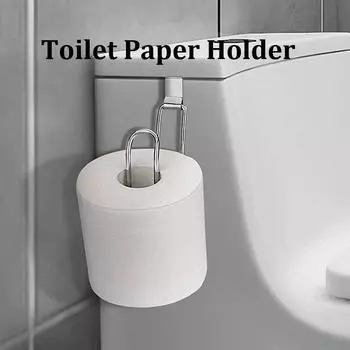 Toilet Paper Holder Stainless Steel Tissue Rack Kitchen Roll Paper Holder Bathroom Towel Hanger Hanging Organizer серебряный