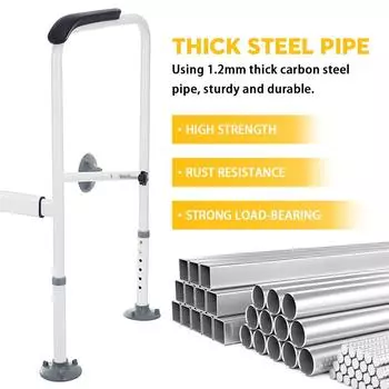 Toilet Safety Rail Anti-slip Bathroom Grab Bar Adjustable Toilet Frame Rack Safety Rails Shower Handrail Health Care Equipment for Elderly Disabled