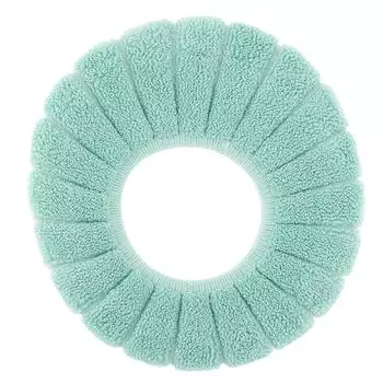 Toilet Seating Cover Warm Soft Comfortable Washable Reusable Non Slip Toilet Seating Pad зелёный