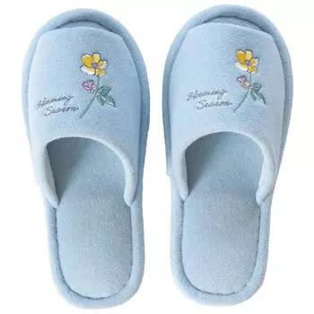 Toilet Slippers Blooming Season Blue cm [Oka] 23.0