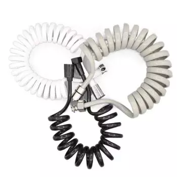 Toilet Telephone Line Style Spring-Shaped Faucet Hose Extension Pipe Water Pipe Shower Hose белый
