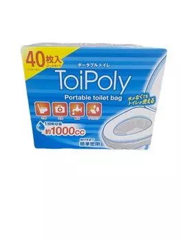 ToiPoly Переносной туалет 40 штук Costco Costco Вы можете пользоваться туалетом даже без воды Уход за больными Катастрофа Отключение воды Переносной туалет на открытом воздухе