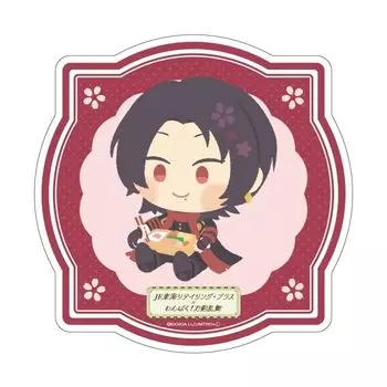 Tokai x Touken acrylic coaster Kashu Kiyomitsu JR Wanpaku! Ranbu Die-cut