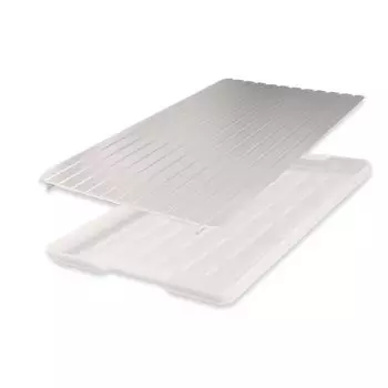 TOKAIZ Defrosting Plate with Tray Genuine Rapid Defrosting Plate 2mm 3mm Food Crude Home Commercial Frozen Maintains Flavor and Defrosting Cutting серебряный