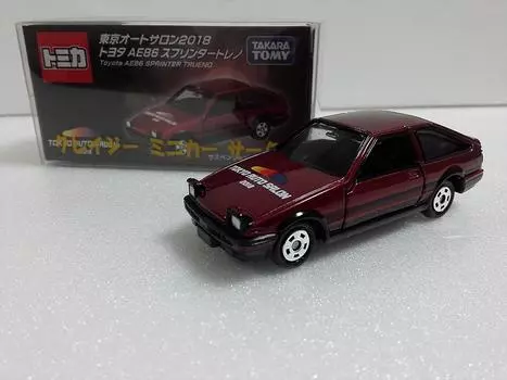 Токийский автосалон 2018 года, посвященный юбилею Tomica Toyota AE86 Sprinter Trueno Crazy Mini Car Circle с чехлом